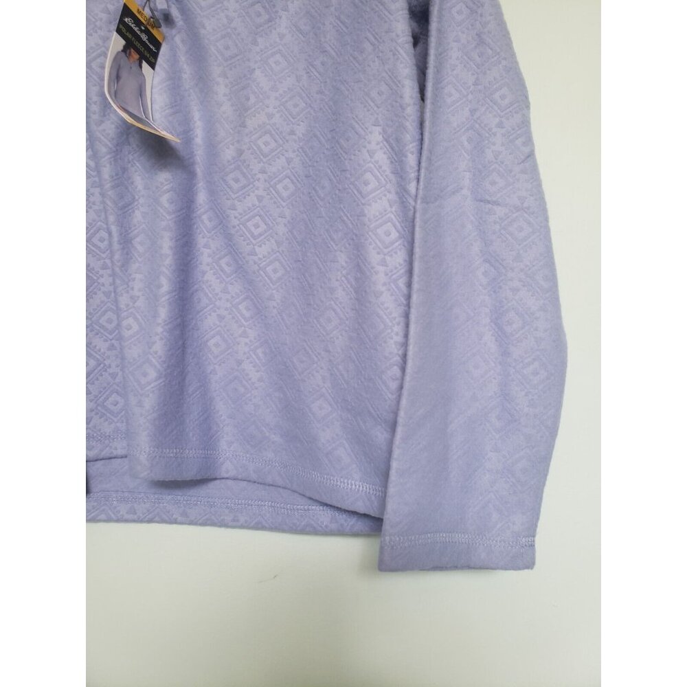 Eddie Bauer Womens M Sweatshirt Polar Fleece 1/4 Zip Lgt Blue Activewear NWT - Picture 3 of 7